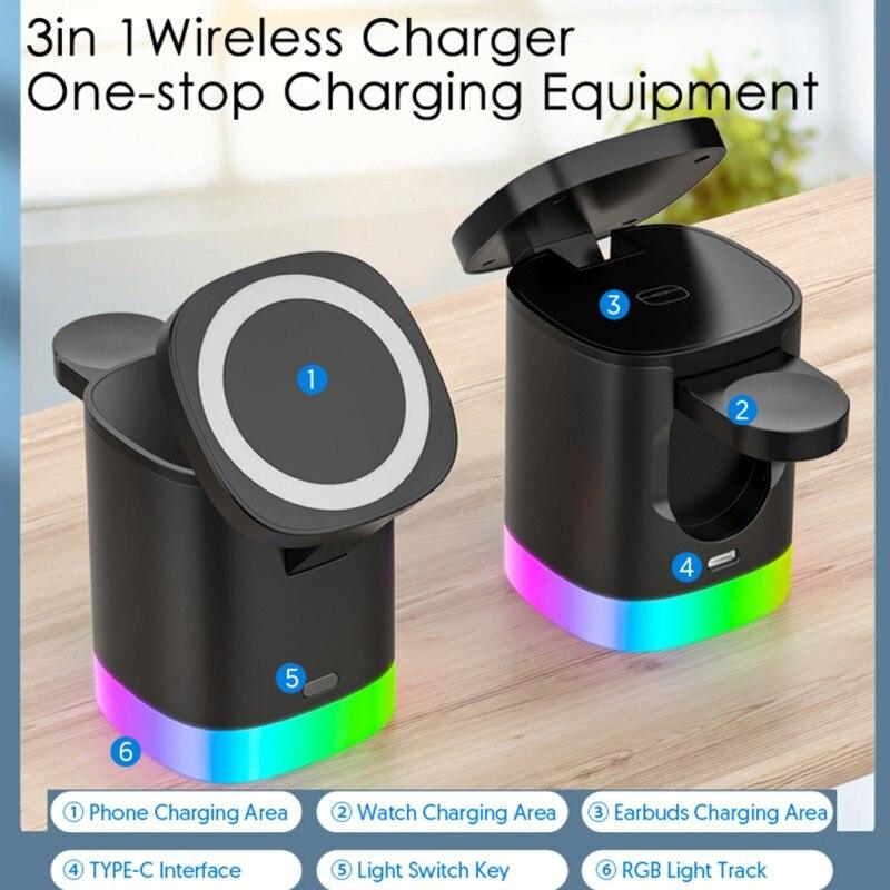 3in1 Magnetic Wireless Fast Charger - Silvis21 ™