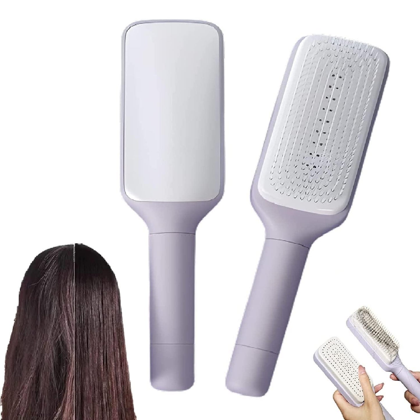 4 In 1 Self Cleaning Hair Brush - Silvis21 ™