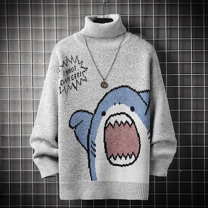 Casual Cartoon Shark Knitted Sweater - Silvis21 ™