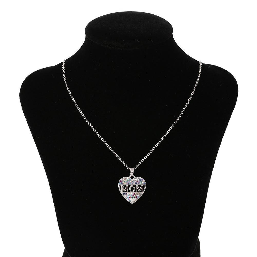 Colorful Mom Heart Necklace - Silvis21 ™