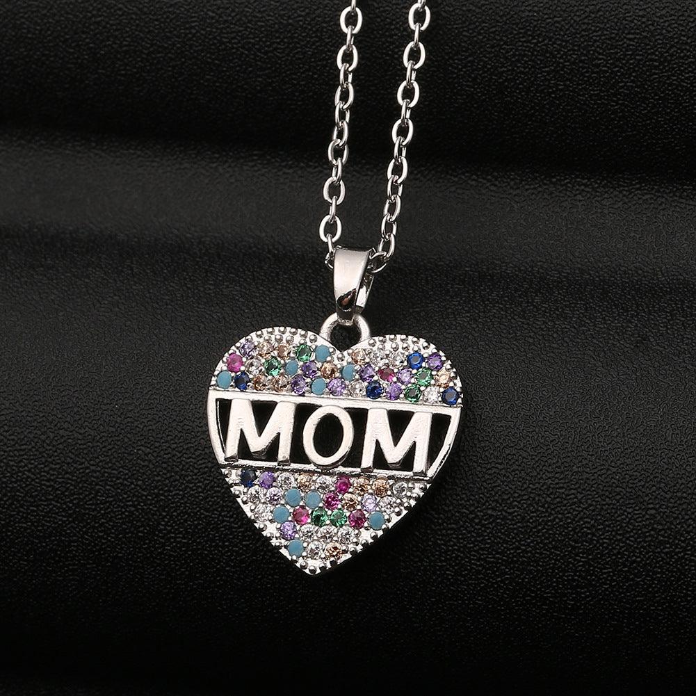 Colorful Mom Heart Necklace - Silvis21 ™