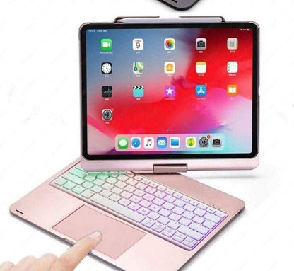 Compatible with Apple, Rotatable Bluetooth Ipad Touch Keyboard With Backlight - Silvis21 ™