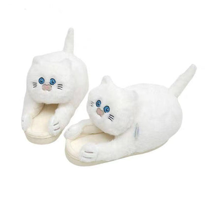 Cute Cat Hug Plush Cotton Slippers - Silvis21 ™