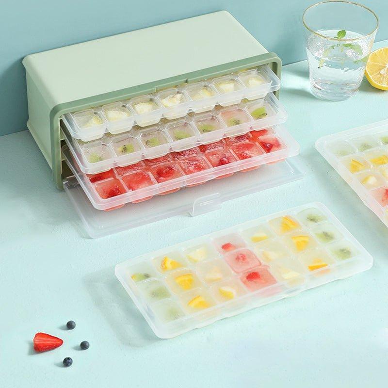 Drawer Type Plastic Ice Cube Mold Maker With Lid - Silvis21 ™