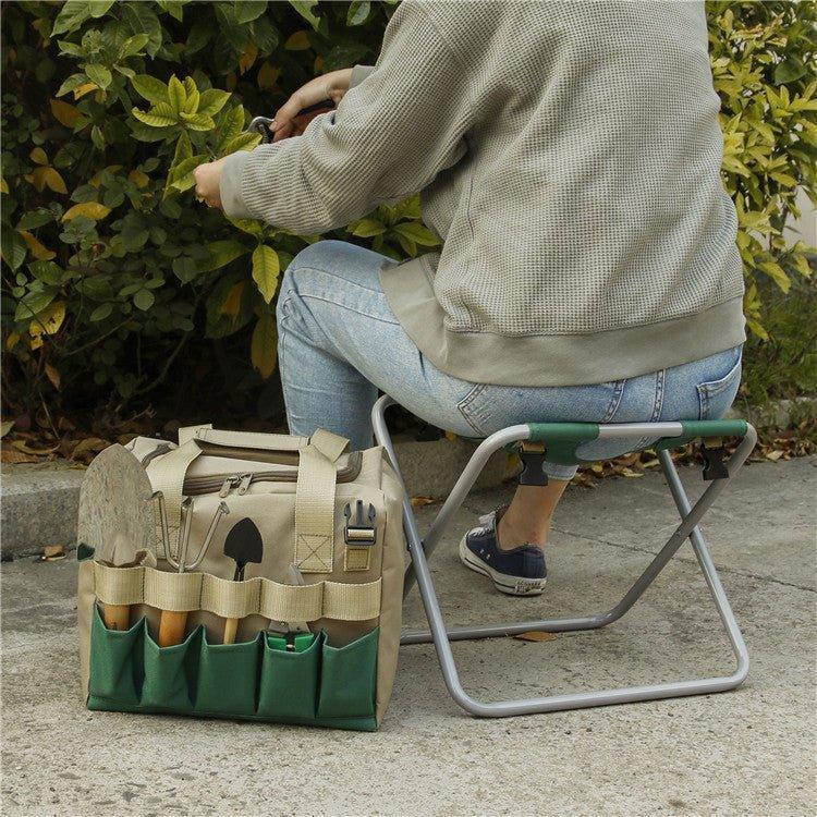 Gardening Stool With Tote Bag Chair Garden Tools Set Organizer - Silvis21 ™