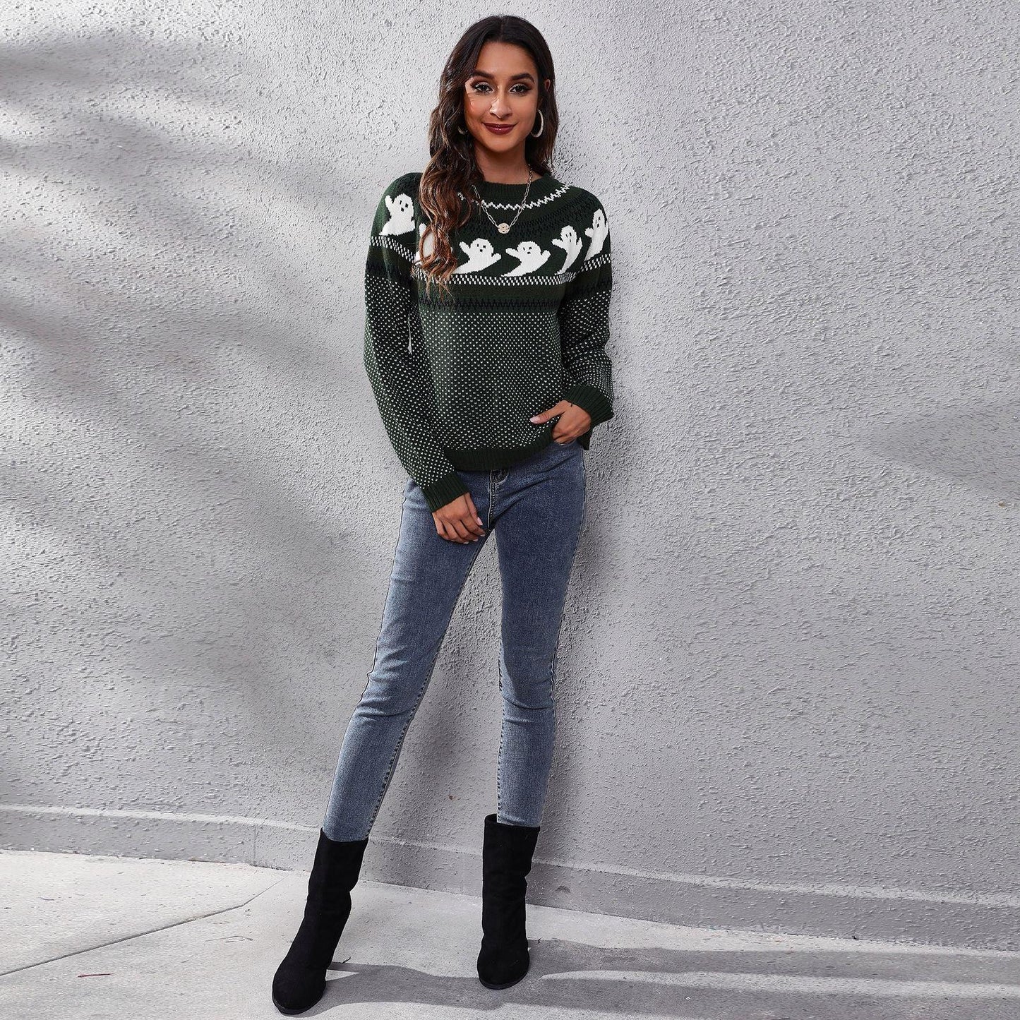 Ghost Polka-dot Knitted Sweater - Silvis21 ™