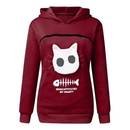 Hoodie Sweatshirt With Pet Carrier Pocket - Silvis21 ™