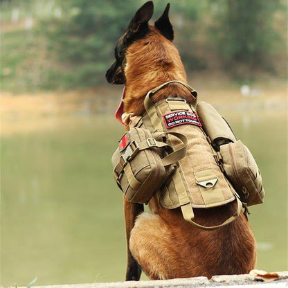 Ihrtrade Tactical Dog Harness Molle System Vest Adjustable Military - Silvis21 ™