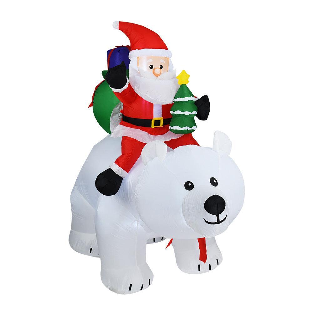 Inflatable Santa Claus Riding Polar Bear 2 - Silvis21 ™