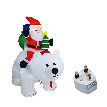 Inflatable Santa Claus Riding Polar Bear 2 - Silvis21 ™