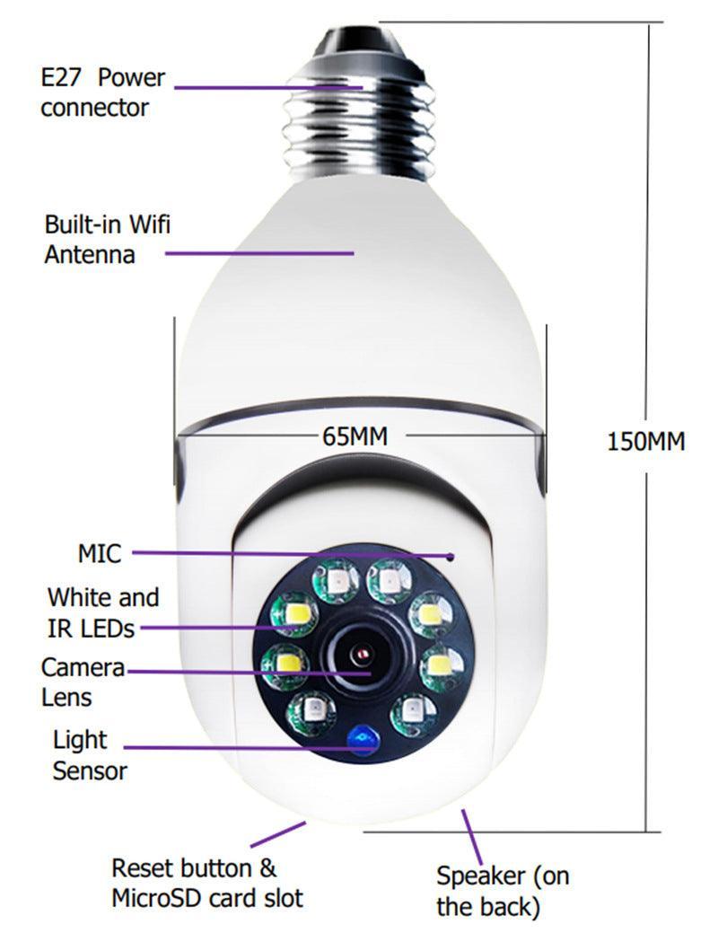 Lightbulb Rotating Camera - Silvis21 ™