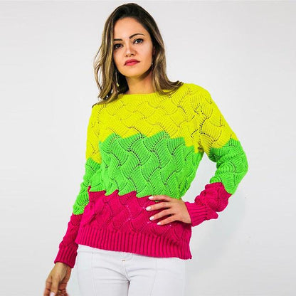 Loose rainbow knit sweater - Silvis21 ™