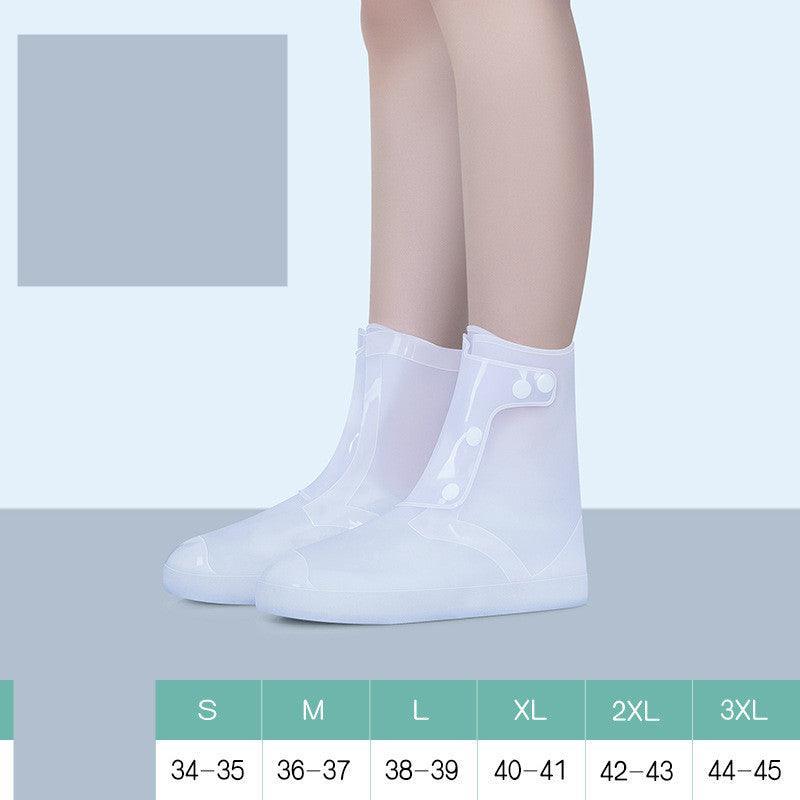 New White PVC High Top Reusable Water Resistant Foot Cover - Silvis21 ™
