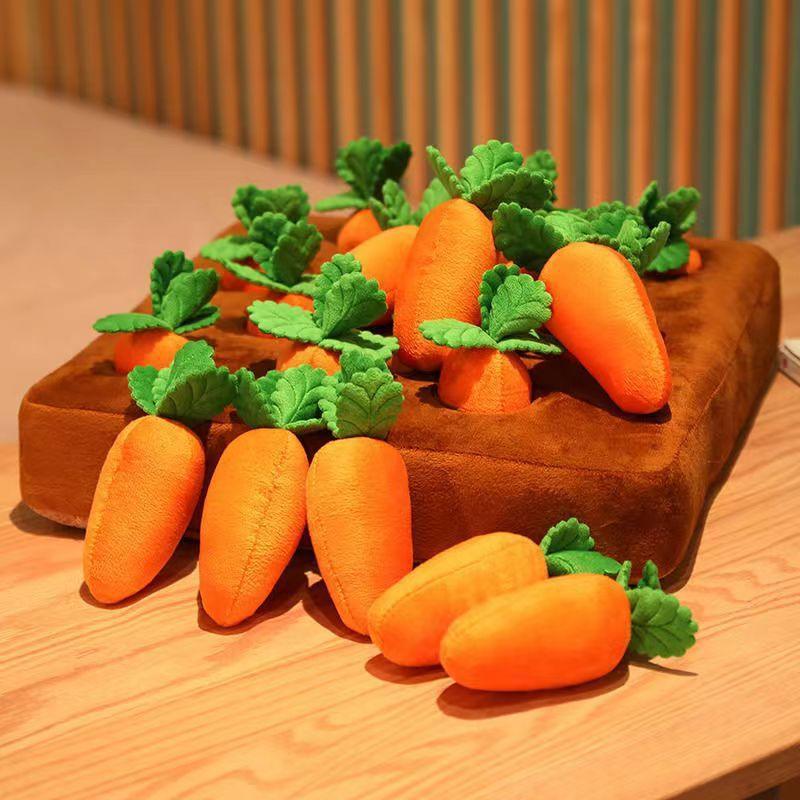 Pet Dog Toys Carrot Plush Toy Vegetable Chew Toy For Dogs Snuffle Mat For Dogs Cats Durable Chew Puppy Toy Dogs Accessories - Silvis21 ™