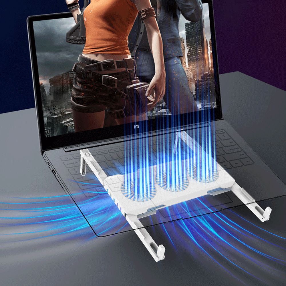Portable Slim Smart Laptop Cooling Pad USB 3 Fans - Silvis21 ™