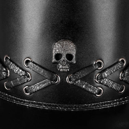 Punk Skull Black Top Hat - Silvis21 ™