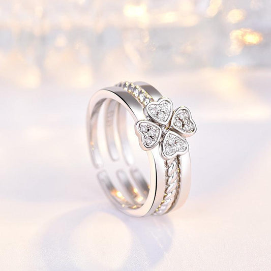 Ring Four-Leaf Clover Ring For Women adjustable size - Silvis21 ™