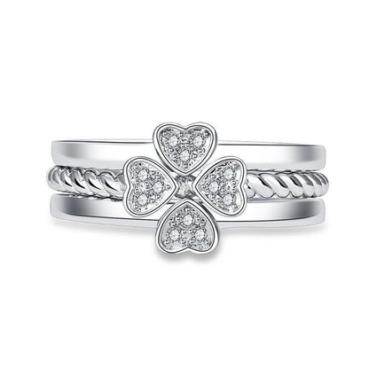 Ring Four-Leaf Clover Ring For Women adjustable size - Silvis21 ™