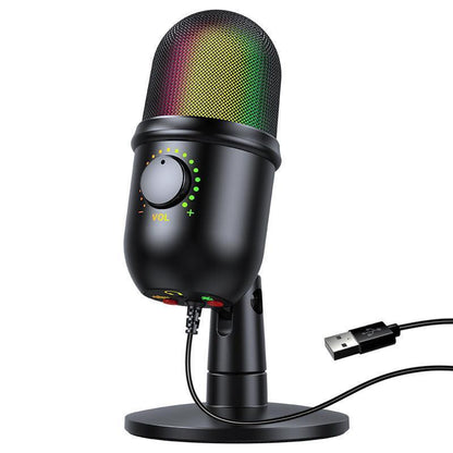 USB Condenser Microphone Noise Reduction Luminous RGB - Silvis21 ™